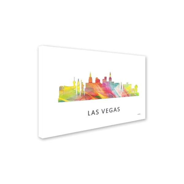 Marlene Watson 'Las Vegas Nevada Skyline 2 WB-1' Canvas Art,30x47